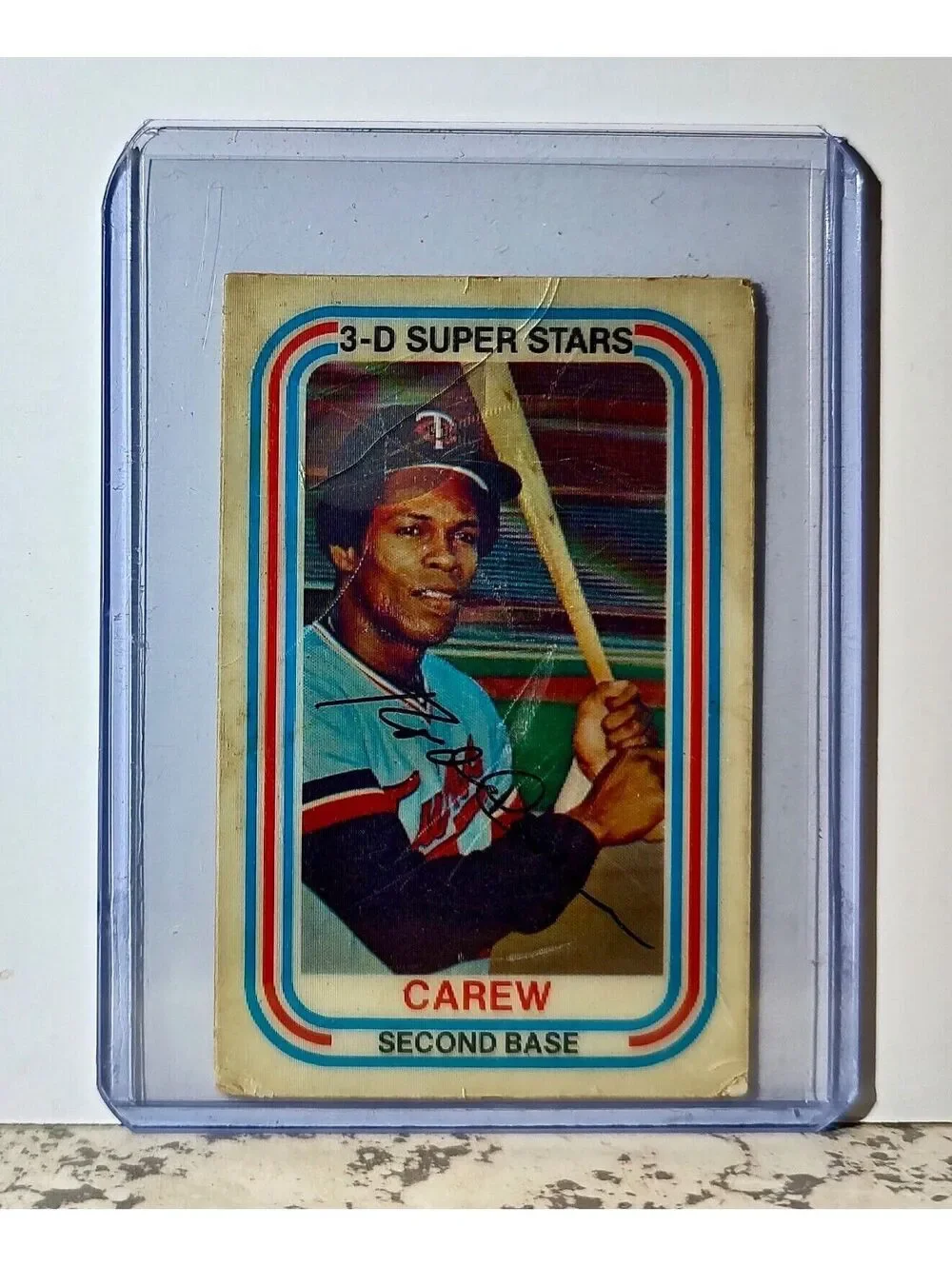 Rodney Carew 1976 Xograph 3-D Super Stars MLB #48 Baseball Card Minnesota Twins